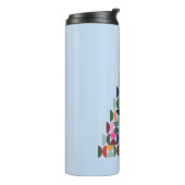 Wintermarkt 10 farbenfroher Weihnachtsbaum Thermosbecher (Nach links gedreht)