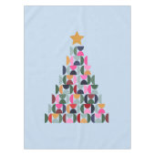 Wintermarkt 10 farbenfroher Weihnachtsbaum Tischdecke (Vorderseite)