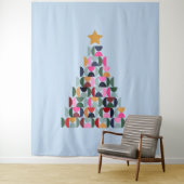 Wintermarkt 10 farbenfroher Weihnachtsbaum Wandteppich (Beispiel)