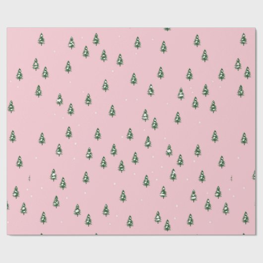 Wintermarkt Rosa Weihnachten Geschenkpapier (Flach)