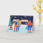 "Wintermarktfeste" Karte (Gelbe Blume)