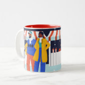 "Wintermarktfeste" Zweifarbige Tasse (Vorderseite Links)