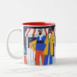 "Wintermarktfeste" Zweifarbige Tasse