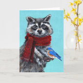 Wintermarsch mit Bluebird Karte (Gelbe Blume)