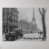 Wintermärsche in Paris Poster (Vorne)