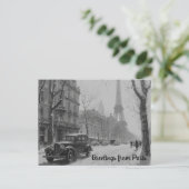 Wintermärsche in Paris Postkarte (Stehend Vorderseite)