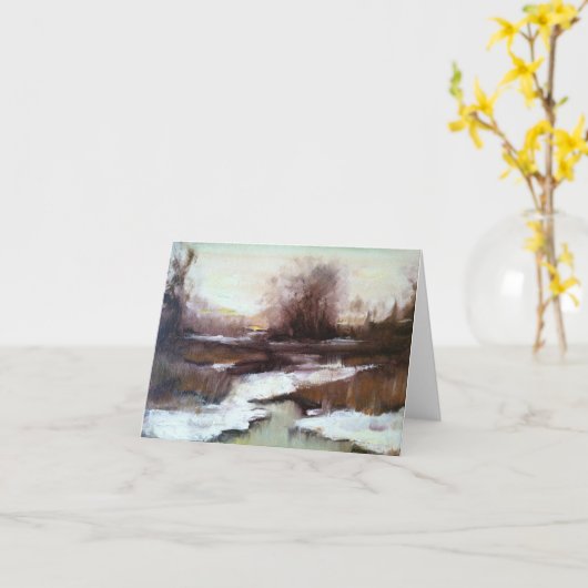 Wintermarsh-Note-Karte Karte (Gelbe Blume)