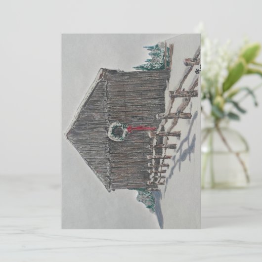 Wintermauer Feiertagskarte (Stehend Vorderseite)