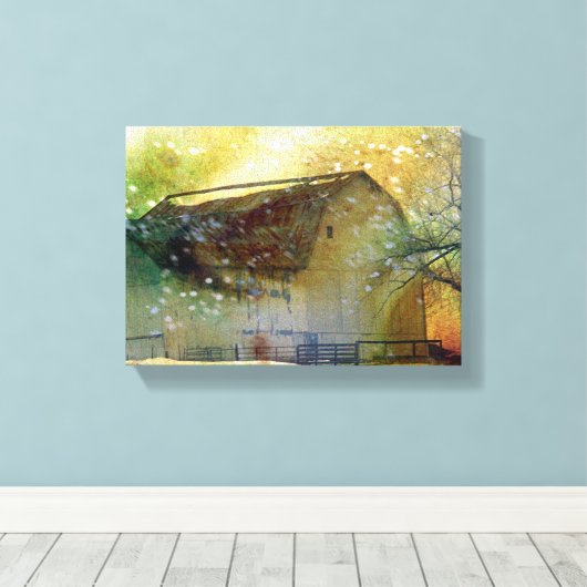 Wintermauer Leinwanddruck (Insitu (Holzboden))