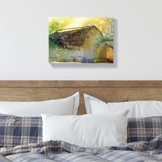 Wintermauer Leinwanddruck (Insitu (Schlafzimmer))