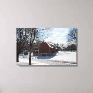 Wintermauer überwölbte Canvas Leinwanddruck