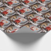 Wintermäuse mit Waldrinnen Geschenkpapier (Ecke)