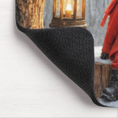 Wintermäuse mit Waldrinnen Mousepad (Ecke)