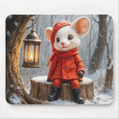Wintermäuse mit Waldrinnen Mousepad (Vorne)