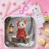 Wintermäuse mit Waldrinnen Pappteller (Party)