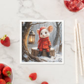 Wintermäuse mit Waldrinnen Serviette (Beispiel)