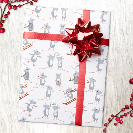 Wintermausurlaub Geschenkpapier