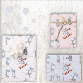 Wintermausurlaub Geschenkpapier Set