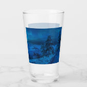 Wintermeerküste im Mondlicht Glas (Rückseite)