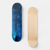 Wintermeerküste im Mondlicht Skateboard (Vorderseite)
