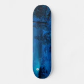 Wintermeerküste im Mondlicht Skateboard (Vorderseite)
