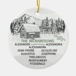 Wintermelokabine Snowy Mountain X10 Keramik Ornament