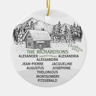 Wintermelokabine Snowy Mountain X10 Keramik Ornament