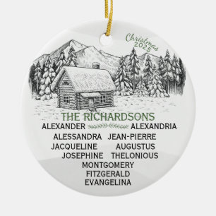 Wintermelokabine Snowy Mountain X11 Keramik Ornament