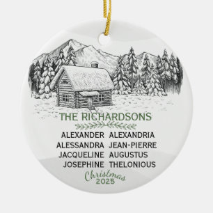 Wintermelokabine Snowy Mountain X8 Keramik Ornament