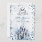 Wintermesse Burg Beförderung Quince Geburtstag Einladung (Vorderseite)