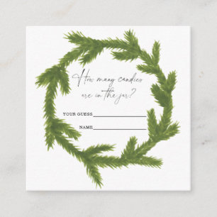 Winterminimalismus schätzen, wie viele Leckerbisse Begleitkarte