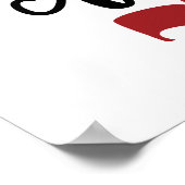 Wintermischung heißer Kakao Bar Weihnachtswort Kun Poster (Ecke)