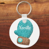 Wintermitten niedliche Schneeflocken-Fäustlinge Schlüsselanhänger (Vorderseite)