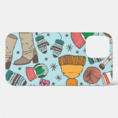 Wintermode-Doodle-Skizzenmuster Case-Mate iPhone Hülle (Rückseite (Horizontal))