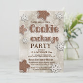 Wintermodernes Party für den Kochaustausch Einladung (Stehend Vorderseite)