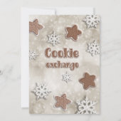 Wintermodernes Party für den Kochaustausch Einladung (Rückseite)