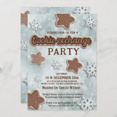 Wintermodernes Party für den Kochaustausch Einladung (Vorne/Hinten)
