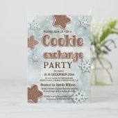 Wintermodernes Party für den Kochaustausch Einladung (Stehend Vorderseite)