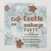 Wintermodernes Party für den Kochaustausch Einladung (Vorne/Hinten)