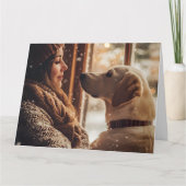 Wintermomente mit Labrador Karte (Vorderseite)