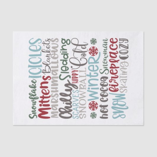 Wintermomente Seidenpapier (Vorderseite)