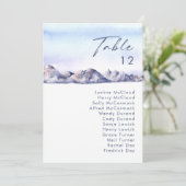 Wintermonate-Tischnummer (Stehend Vorderseite)