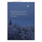 Wintermond Christliche Weihnachtskarte (Vorne)