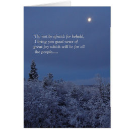 Wintermond Christliche Weihnachtskarte