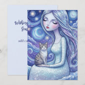 Wintermond-Jungfrau & Silberkatze Fantasy-Urlaub (Vorne/Hinten)