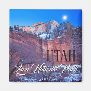 Wintermond-Zion-Nationalpark Utah Magnet