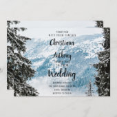 Wintermondhochzeit Einladung (Vorne/Hinten)