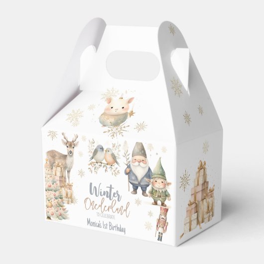 Wintermondländer Glitzer wunderbarer Geburtstag Geschenkschachtel (Vorderseite)