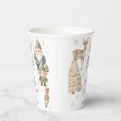 Wintermondländer Glitzer wunderbarer Geburtstag Pappbecher (Rechts)