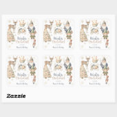 Wintermondländer Glitzer wunderbarer Geburtstag Quadratischer Aufkleber (Blatt)